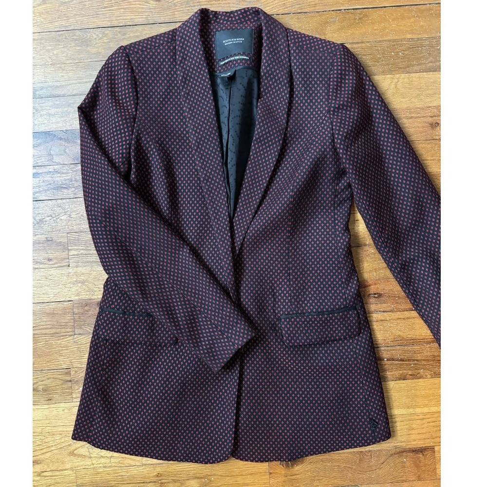 Scotch & Soda diamond blazer (Black and red)